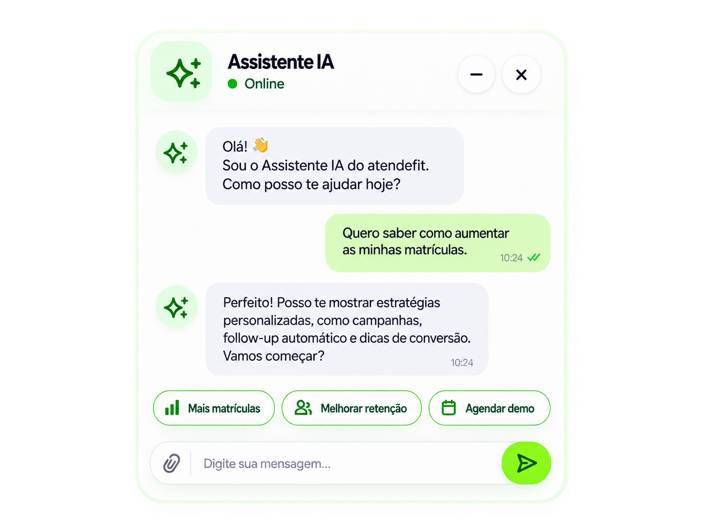 Assistente de IA do atendefit